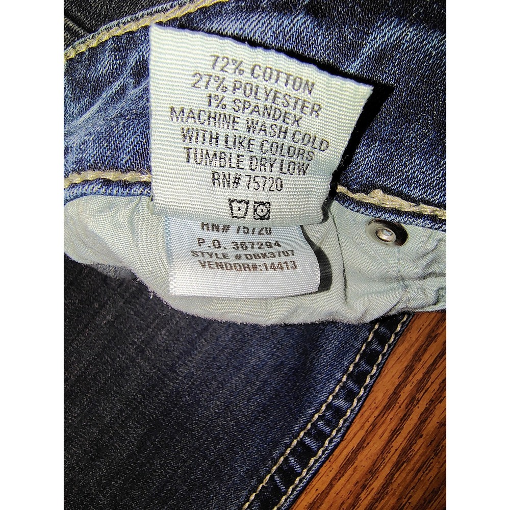 Daytrip Virgo Bootcut Jeans Womens 26R Medium Wash Rhinestone DBK3707 Blue - Picture 6 of 12
